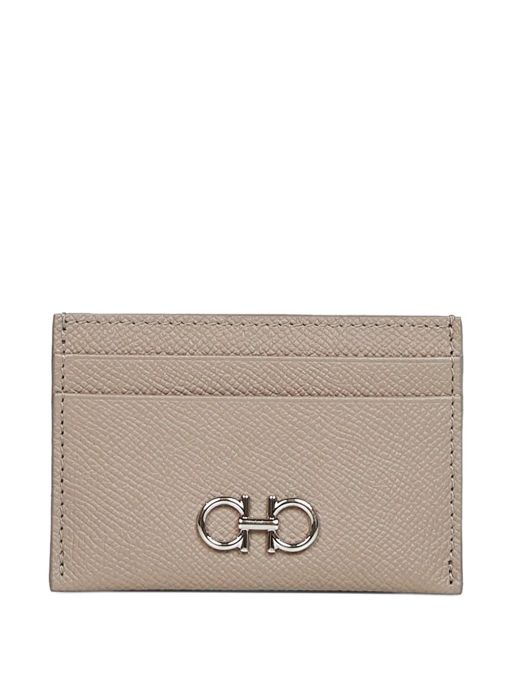 Ferragamo Gancini leather card holder - Toni neutri