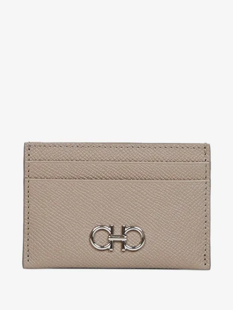 Ferragamo Gancini leather card holder
