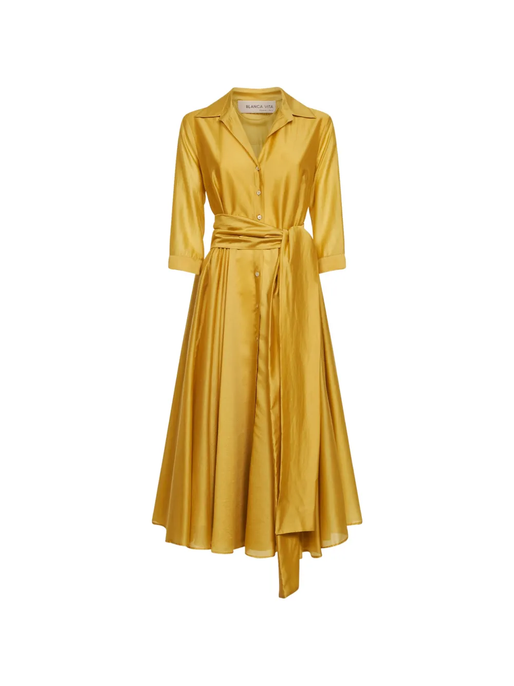 Blanca Vita Alaky belted midi dress - Giallo