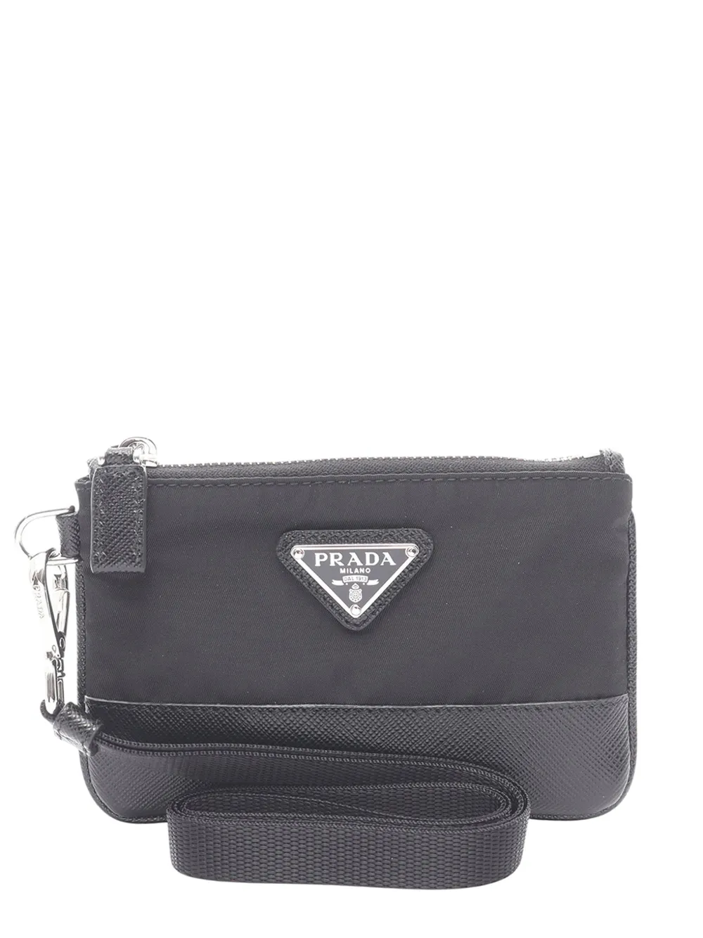Prada Pre-Owned 2013-2026 Tessuto coin pouch - Nero