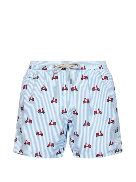 MC2 Saint Barth Lighting Micro scooter-print swim shorts