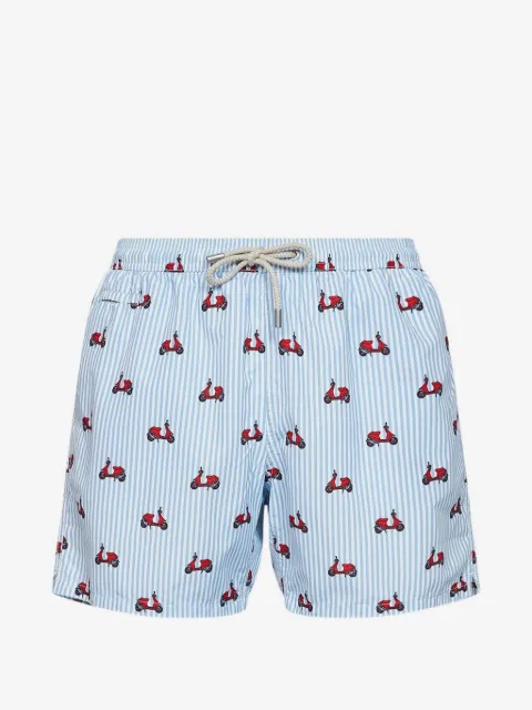 MC2 Saint Barth Lighting Micro scooter-print swim shorts