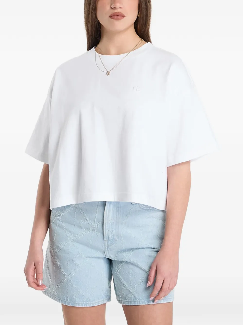 Calvin Klein floral-print T-shirt - Bianco