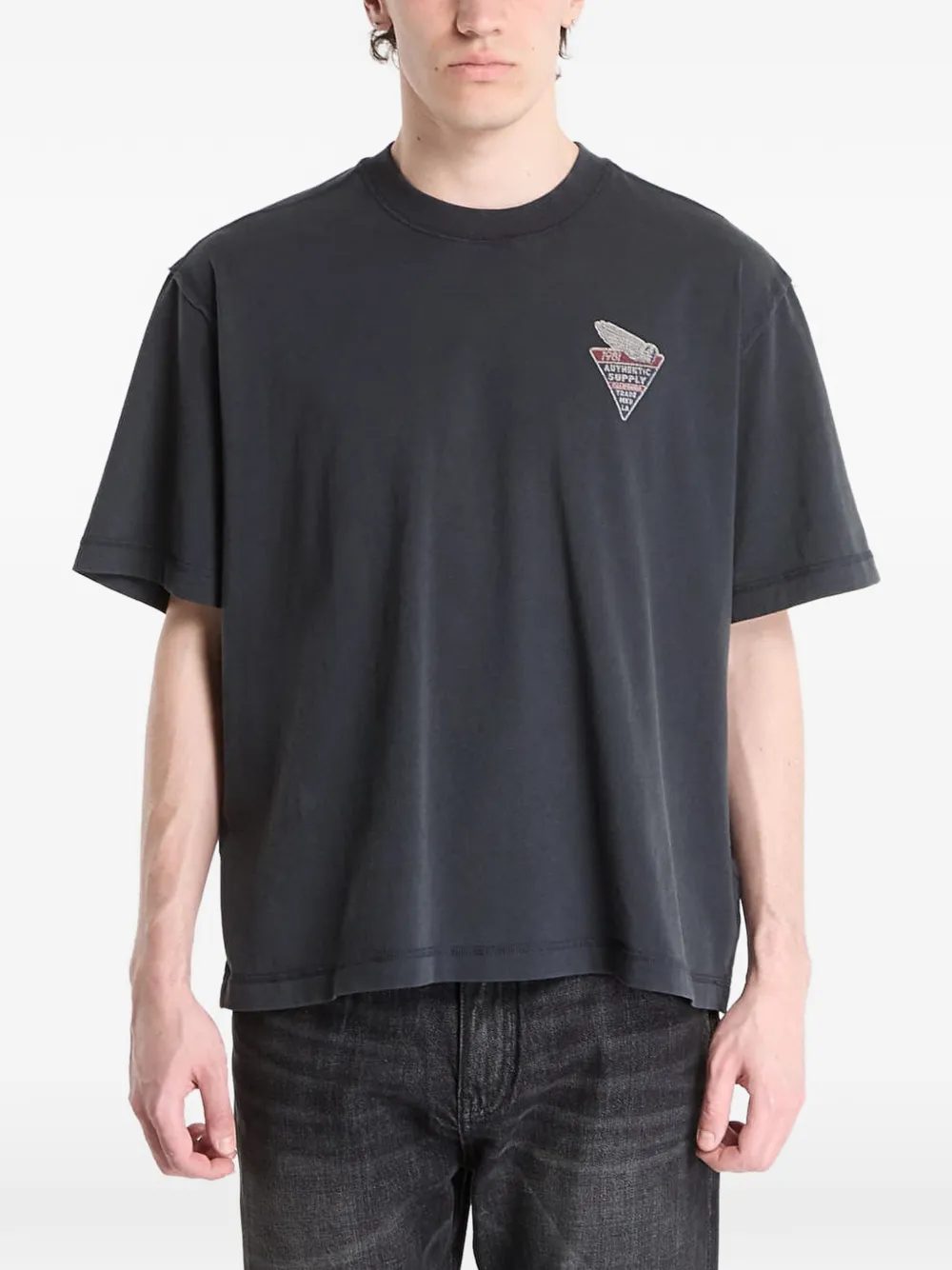 GUESS USA T-Shirt mit grafischem Print - Grau