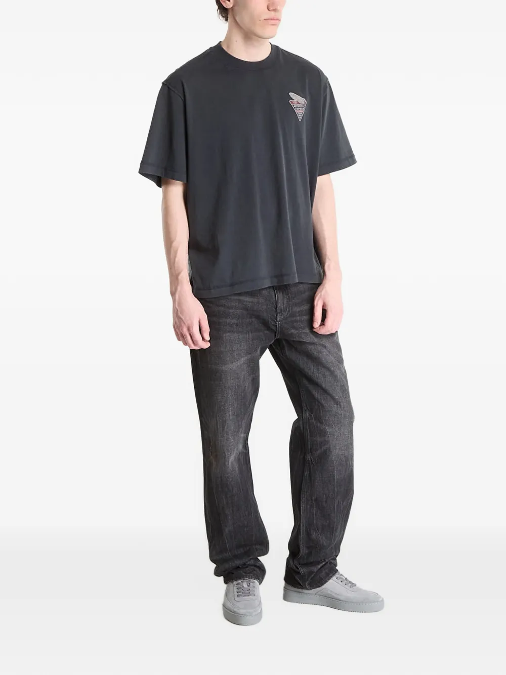 GUESS USA T-shirt met logoprint Grijs