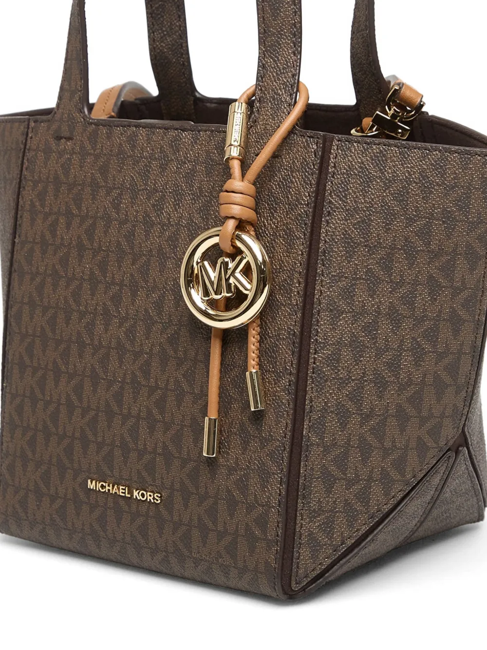 Michael Kors Shopper met monogram-patroon en logo-plakkaat Bruin