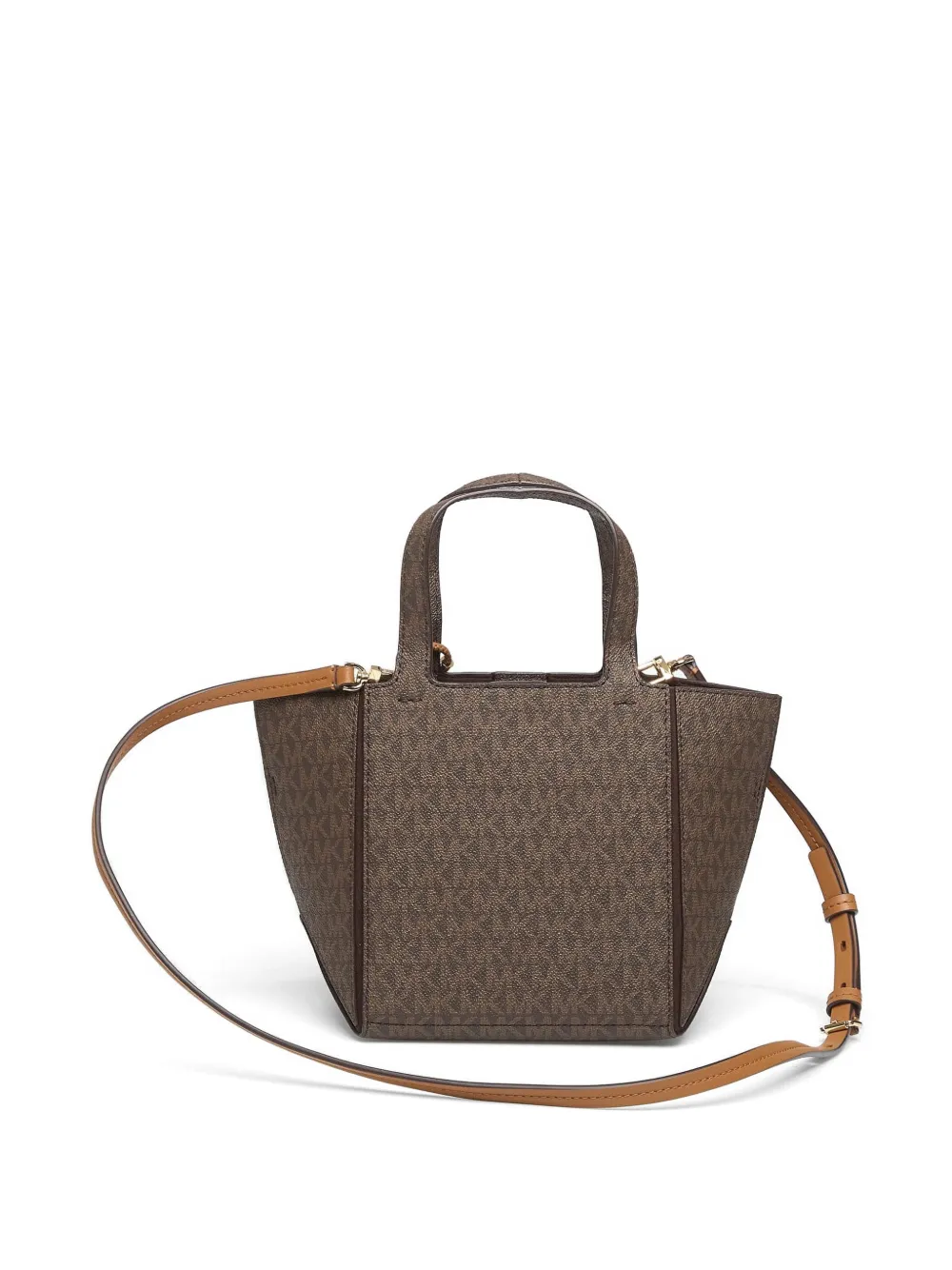 Michael Kors Shopper met monogram-patroon en logo-plakkaat Bruin
