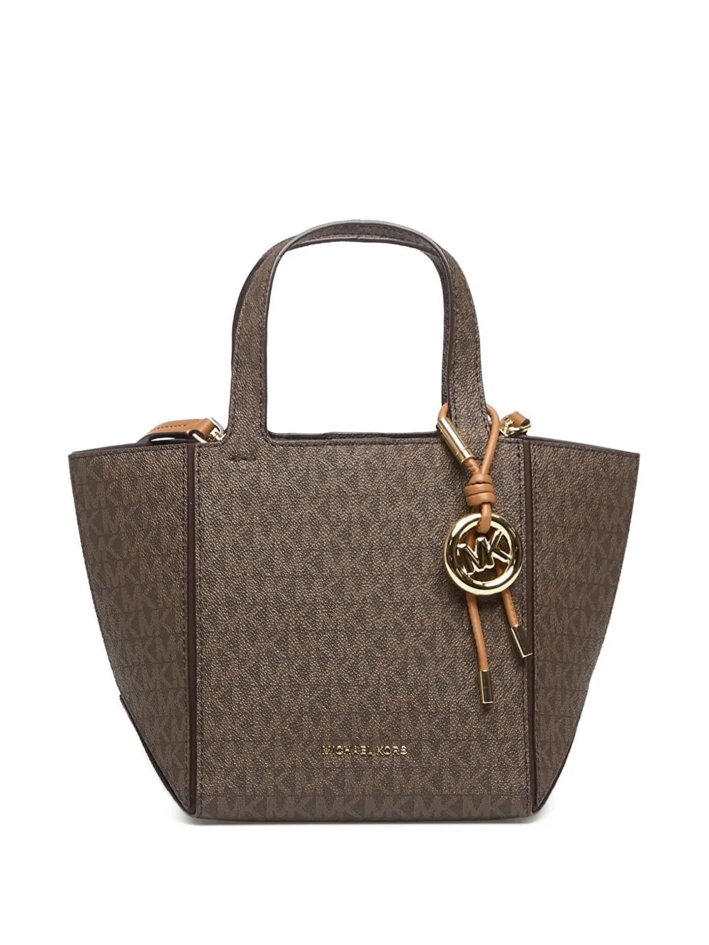 Michael Kors monogram-pattern logo-plaque tote bag - Marrone