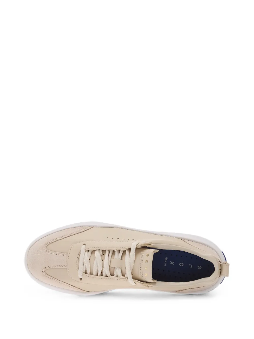 Geox Gxcp-02 sneakers met suède vlakken Beige