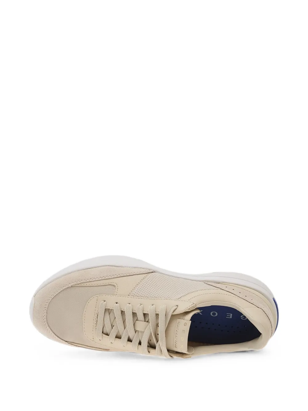 Geox Gxrn-01 sneakers met suède afwerking en vlakken Beige
