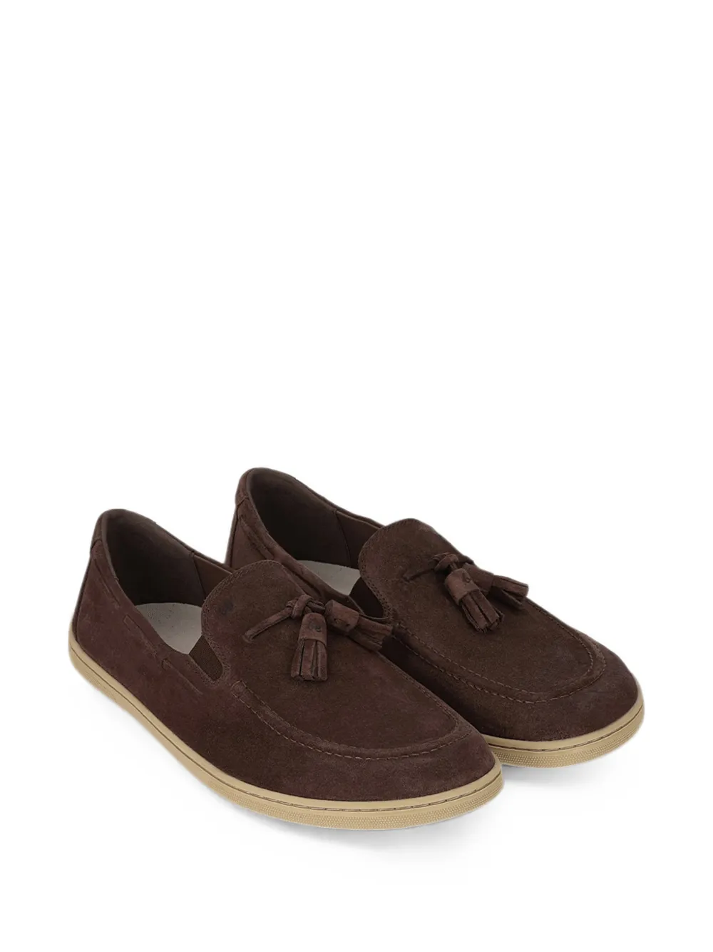 Be Lenka Portsiders suède loafers met kwastje Bruin