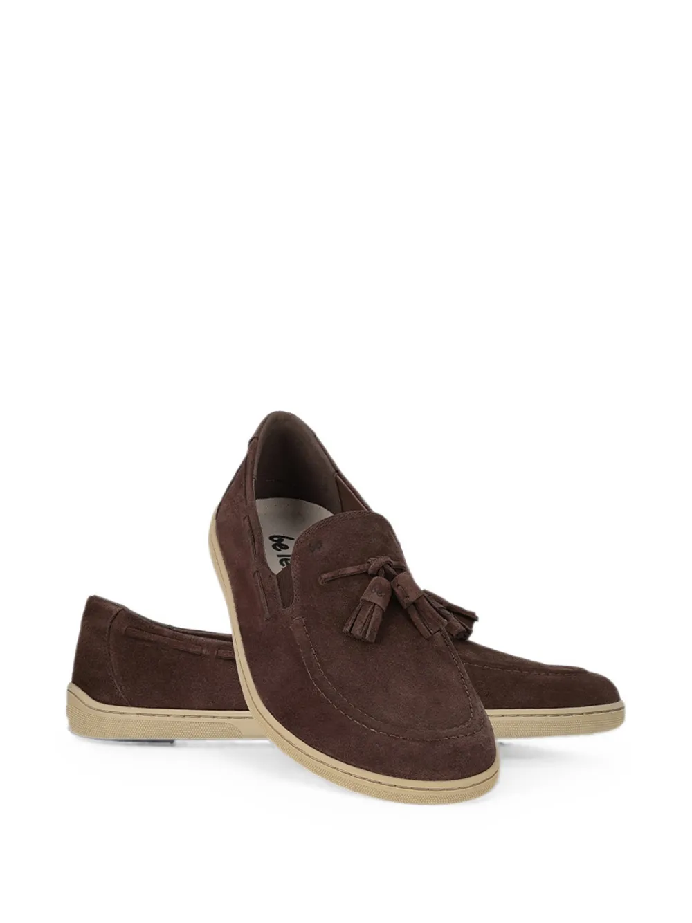 Be Lenka Portsiders suède loafers met kwastje Bruin
