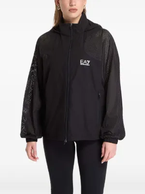 Ea7 Emporio Armani フーデッド ジャケット | ブラック | FARFETCH JP