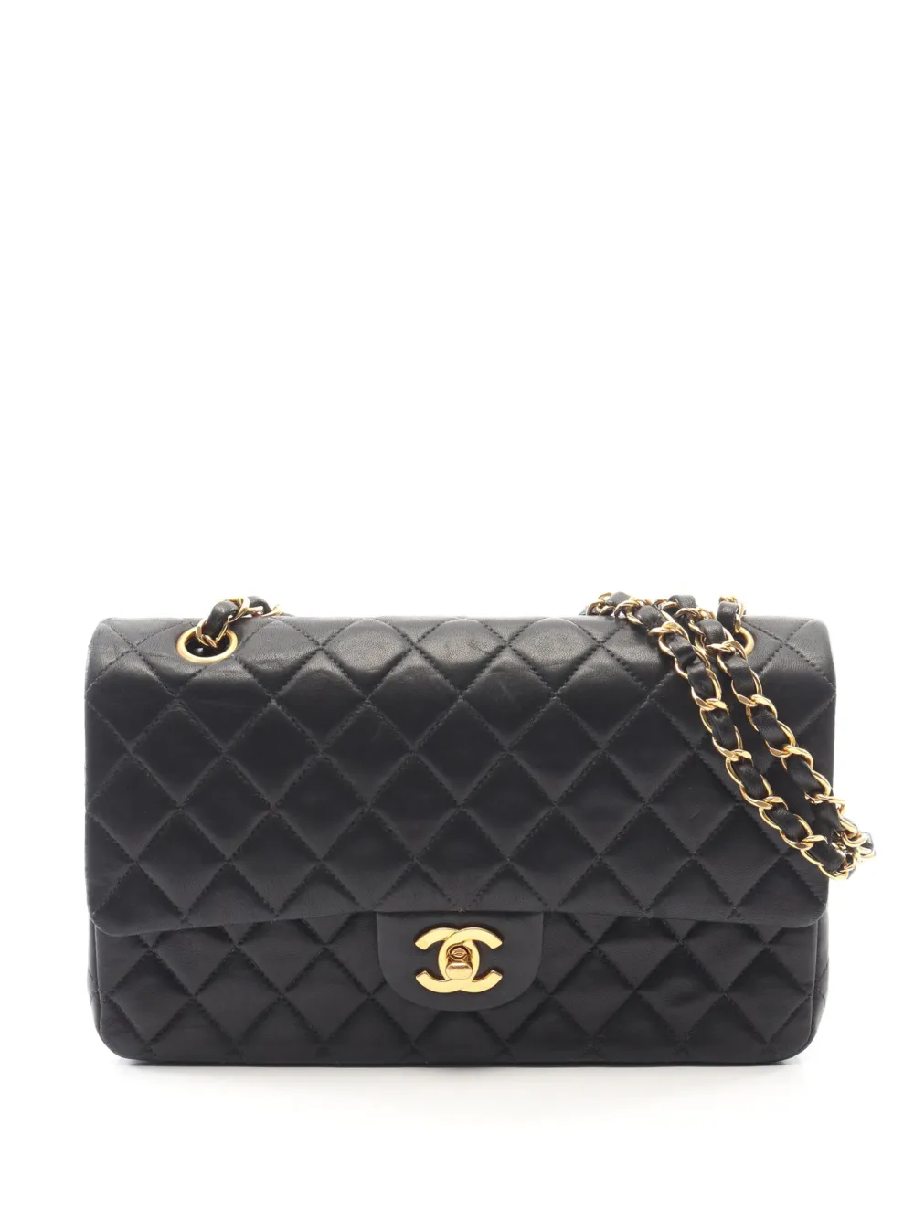 CHANEL Pre-Owned 2000-2002 Medium Classic Lambskin Double Flap shoulder bag - Nero