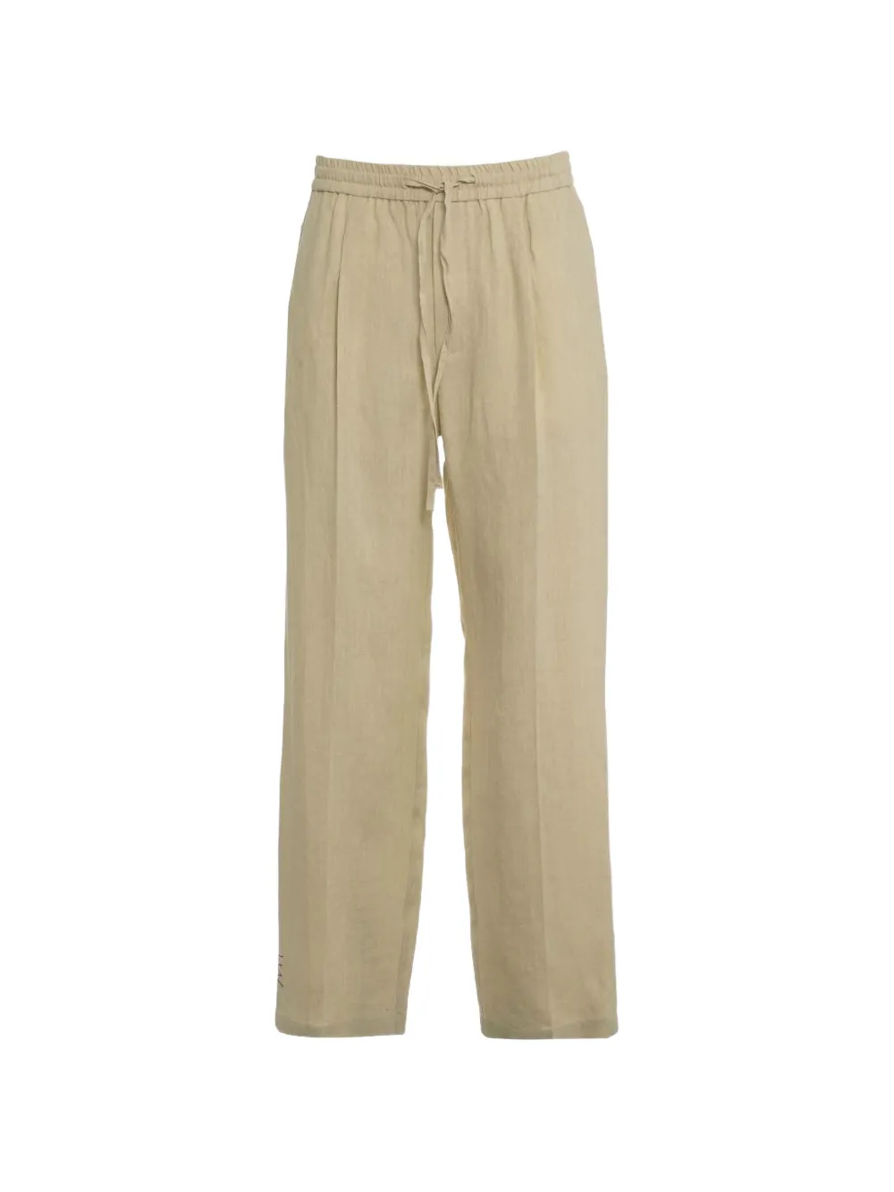 Amaranto Drawstring-waist Pleated Trousers In Neutral