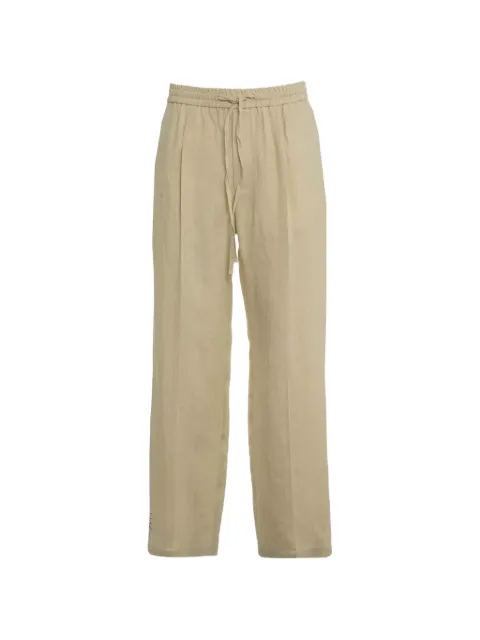 AMARANTO  drawstring-waist pleated trousers