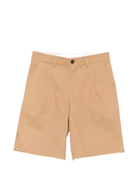 AMARANTO  pleated cotton shorts