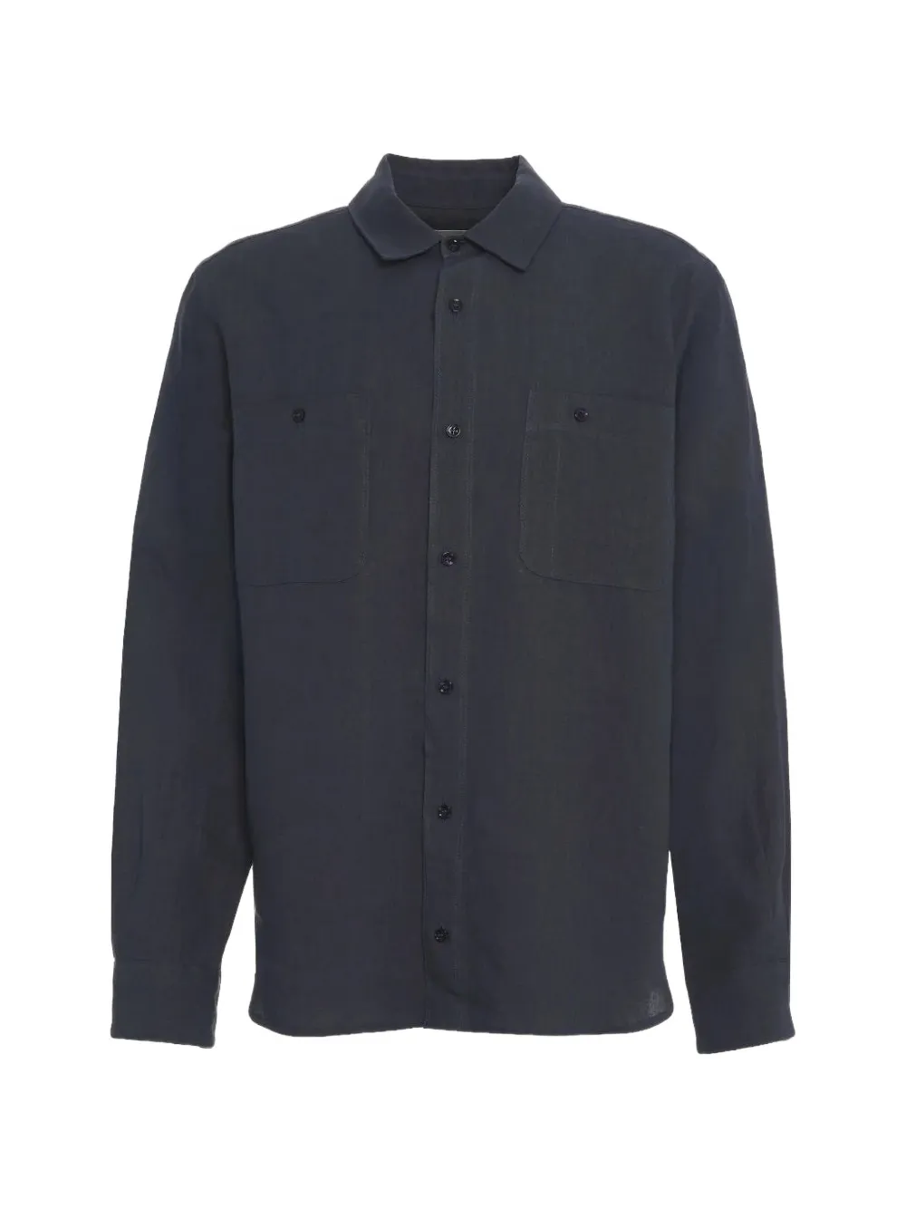 AMARANTO long-sleeve button-down shirt - Blu