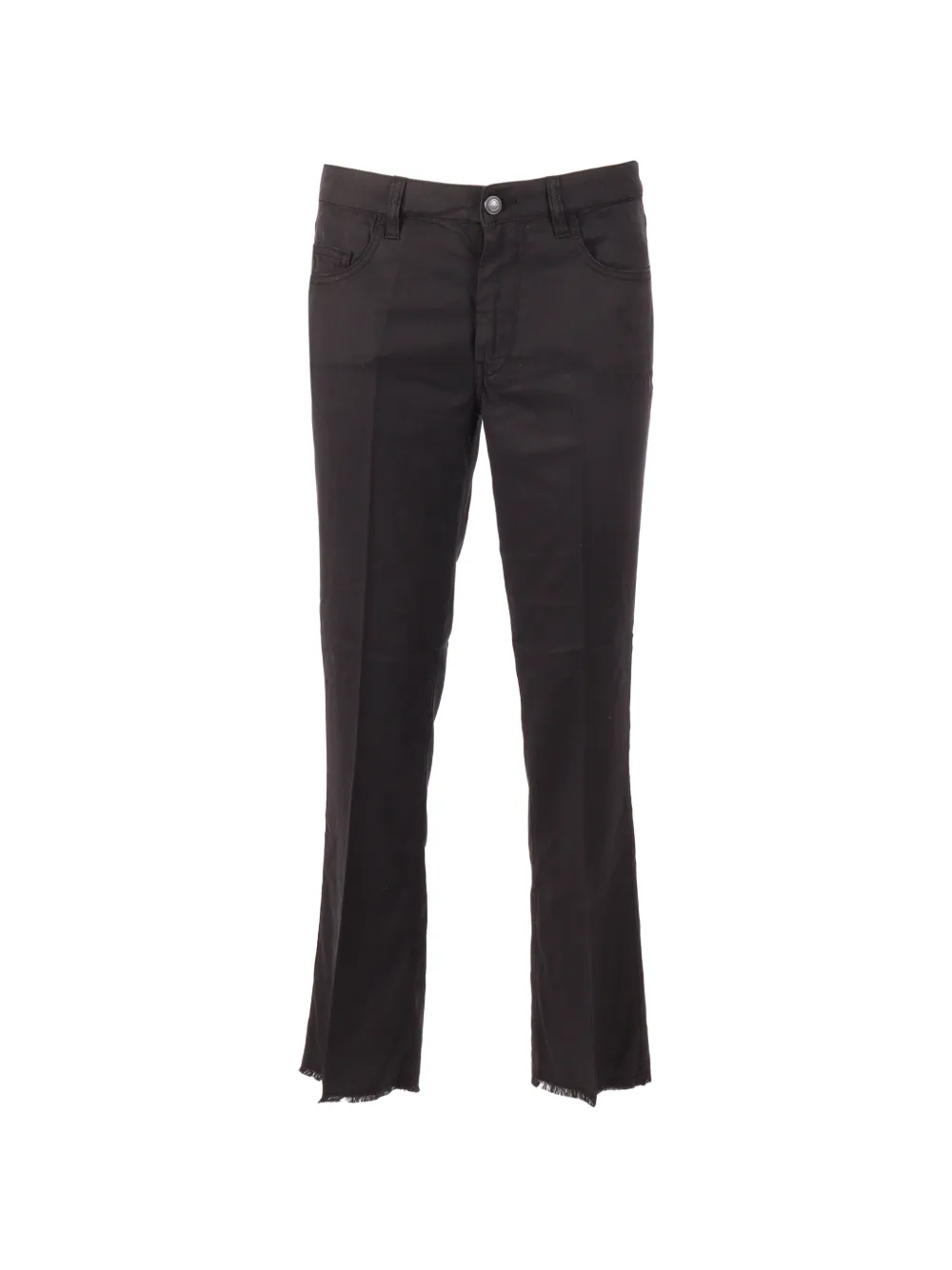Fay fringed-hem five-pocket trousers - Nero