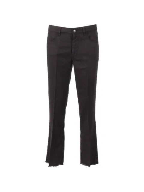Fay fringed-hem five-pocket trousers