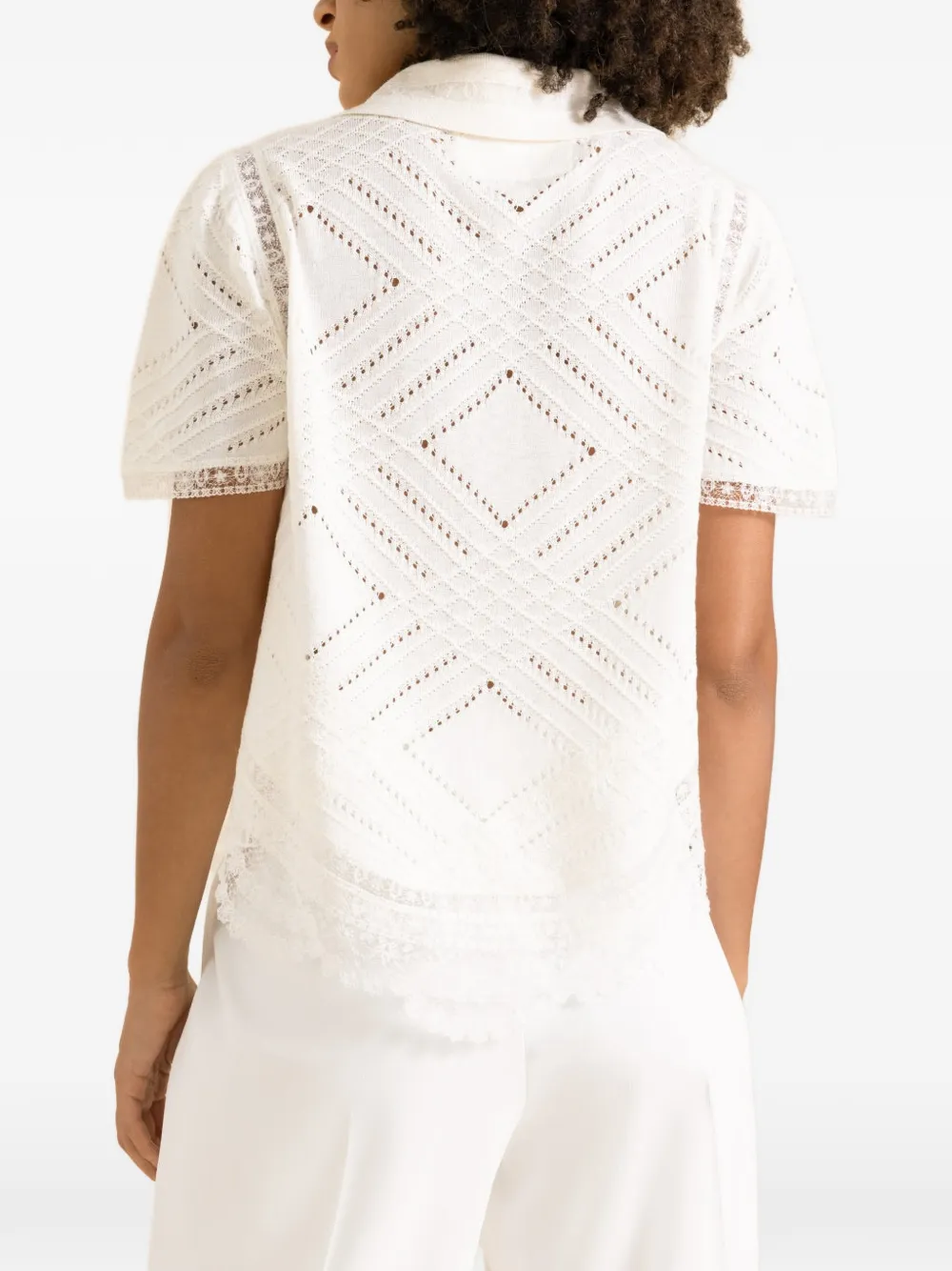 Ermanno Scervino Shirt met kanten afwerking Wit
