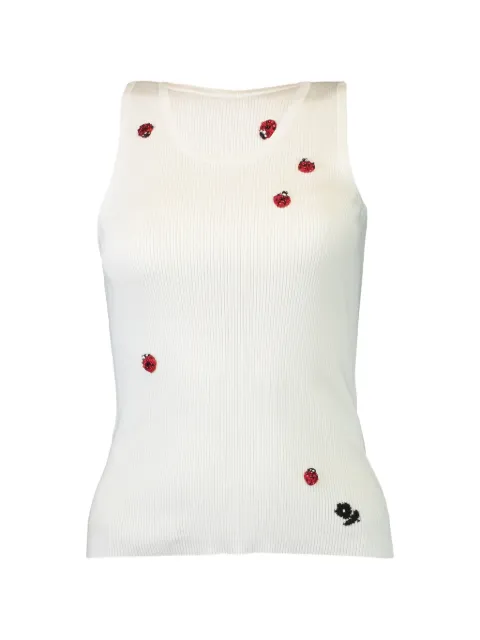 Bernadette Marcel ladybug-embroidered tank top
