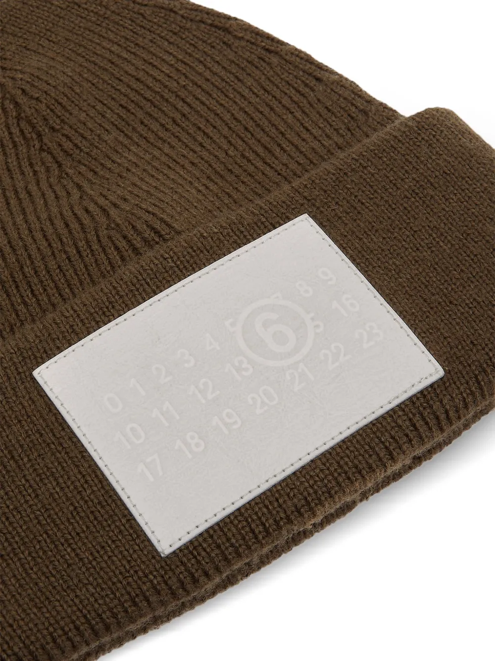 MM6 Maison Margiela Ribgebreide muts Groen