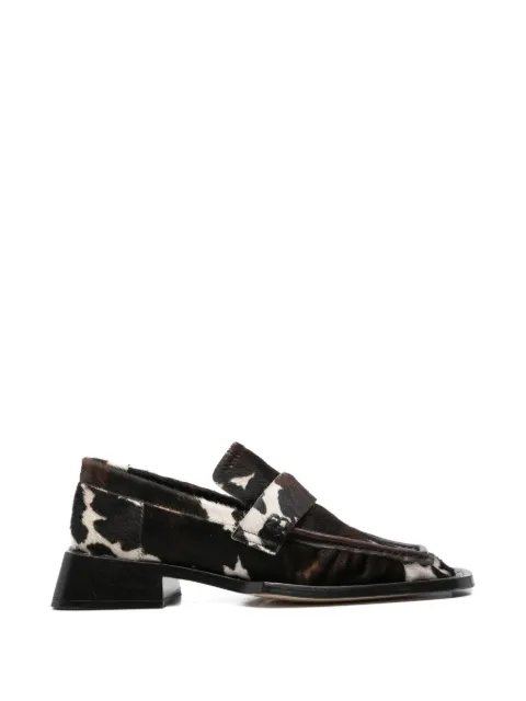 Miista Airi calf-hair square-toe loafers