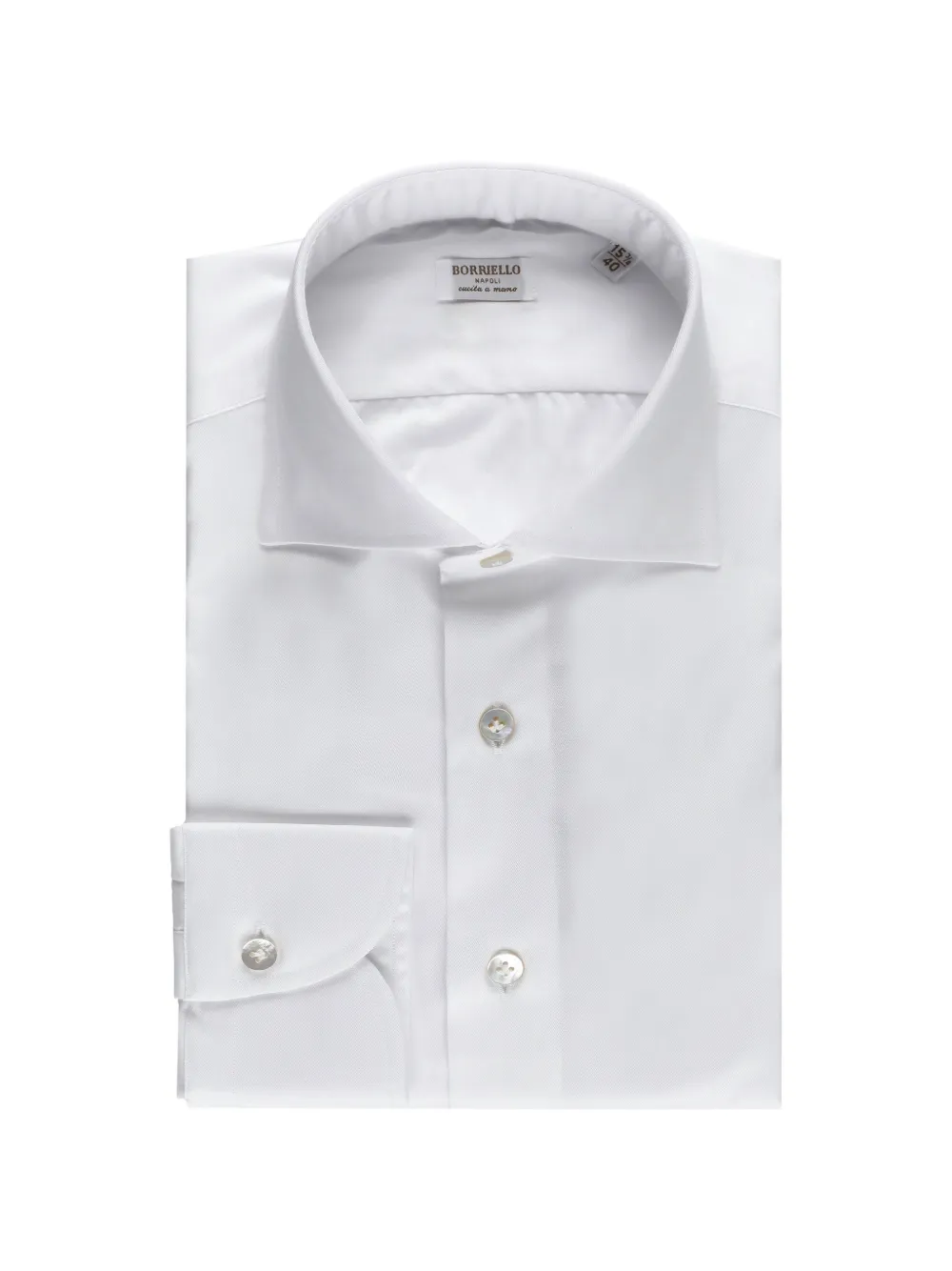 BORRIELLO NAPOLI Spaccanapoli spread-collar shirt - Bianco