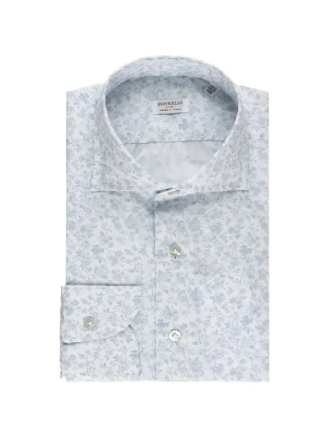 BORRIELLO NAPOLI floral-print long-sleeve shirt