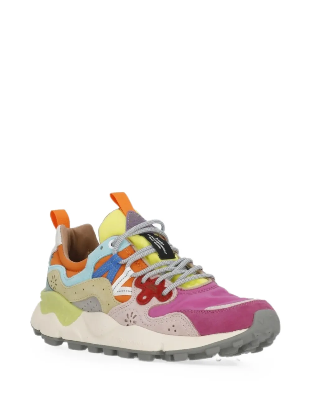 FLOWER MOUNTAIN Yamano floral-print sneakers Roze