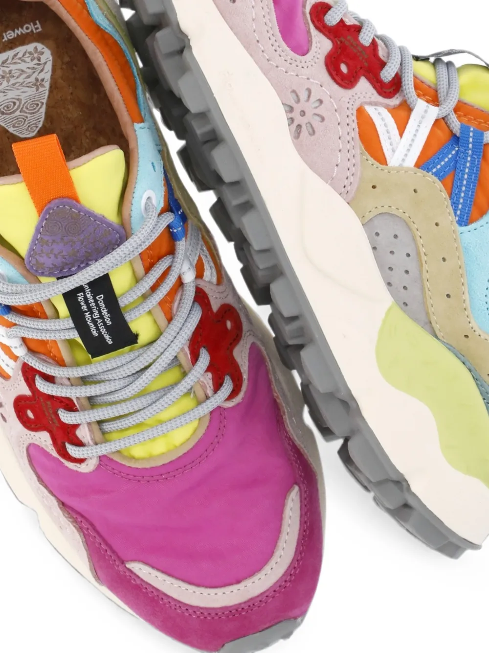 FLOWER MOUNTAIN Yamano floral-print sneakers Roze