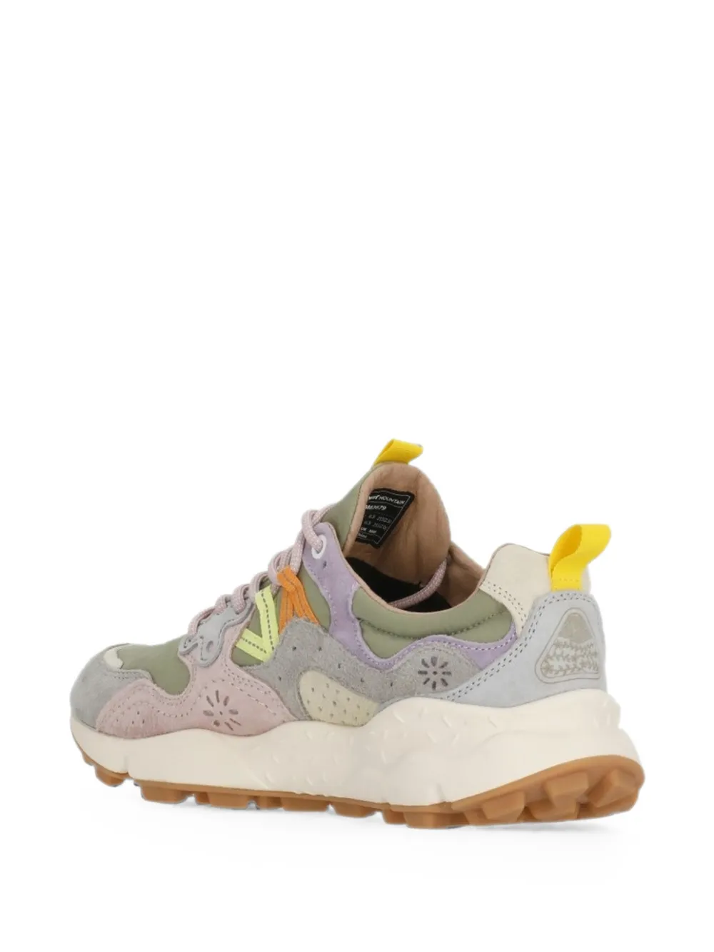 FLOWER MOUNTAIN Yamano 3 suede-panelled sneakers Groen