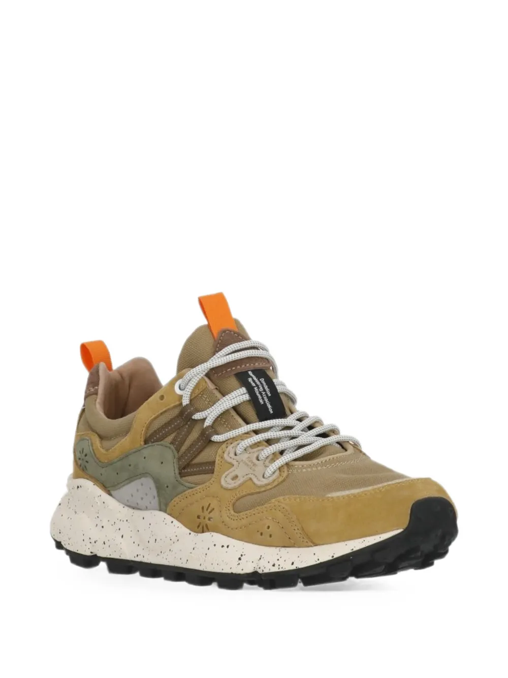 FLOWER MOUNTAIN Yamano 3 panelled sneakers Beige