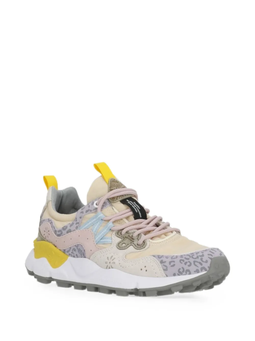 FLOWER MOUNTAIN Yamano leopard-print sneakers Beige