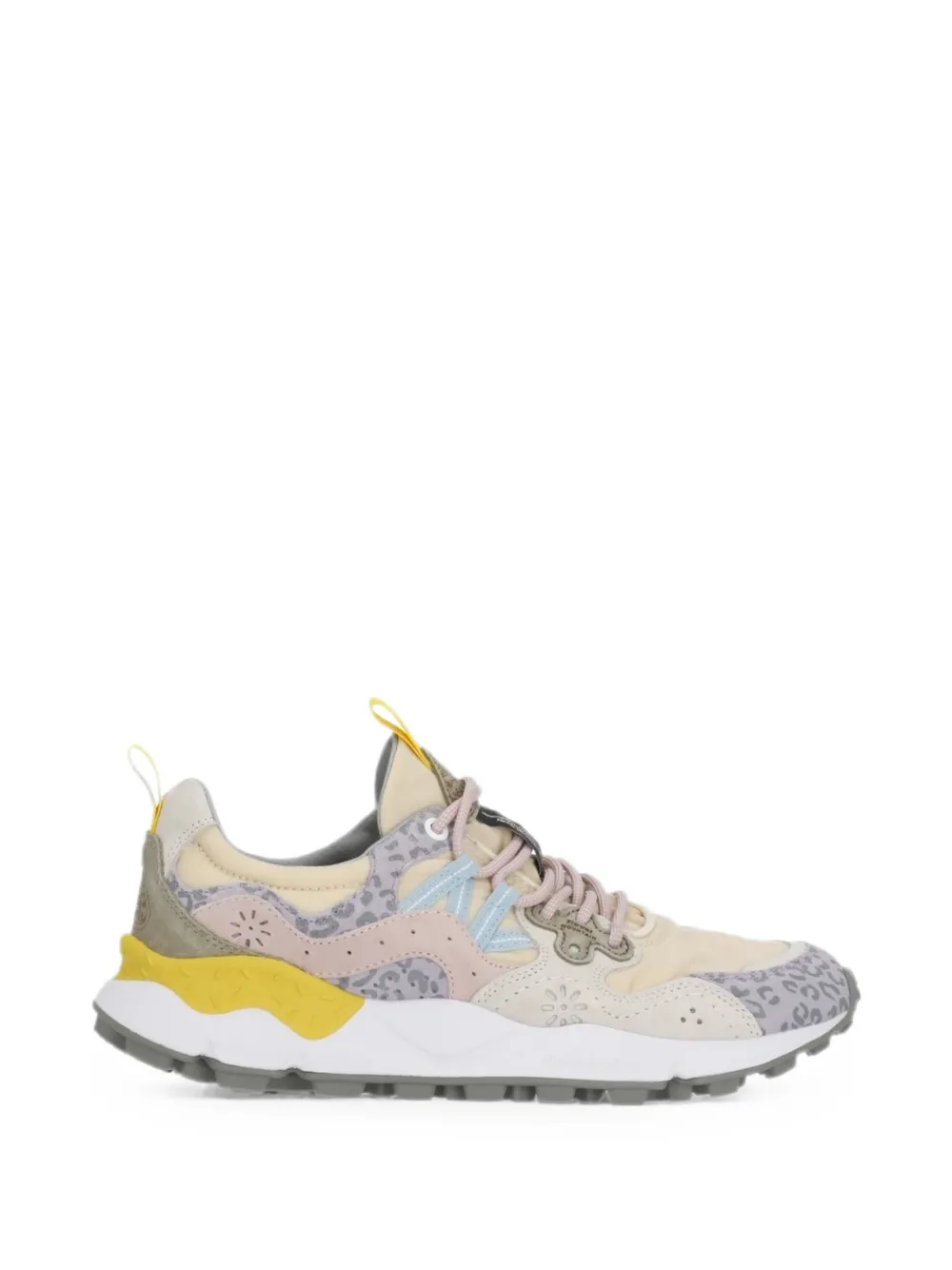 FLOWER MOUNTAIN Yamano leopard-print sneakers Beige