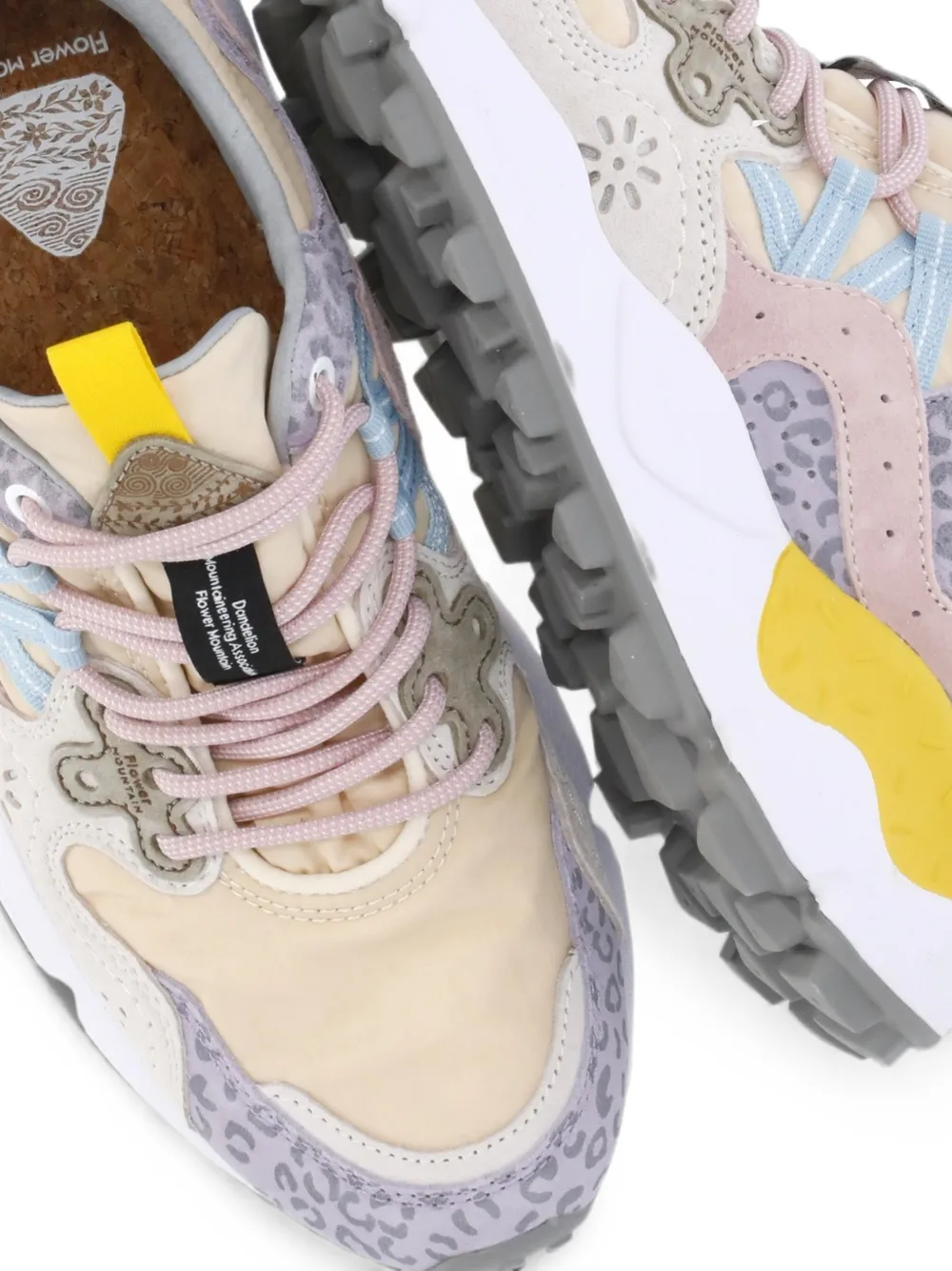 FLOWER MOUNTAIN Yamano leopard-print sneakers Beige