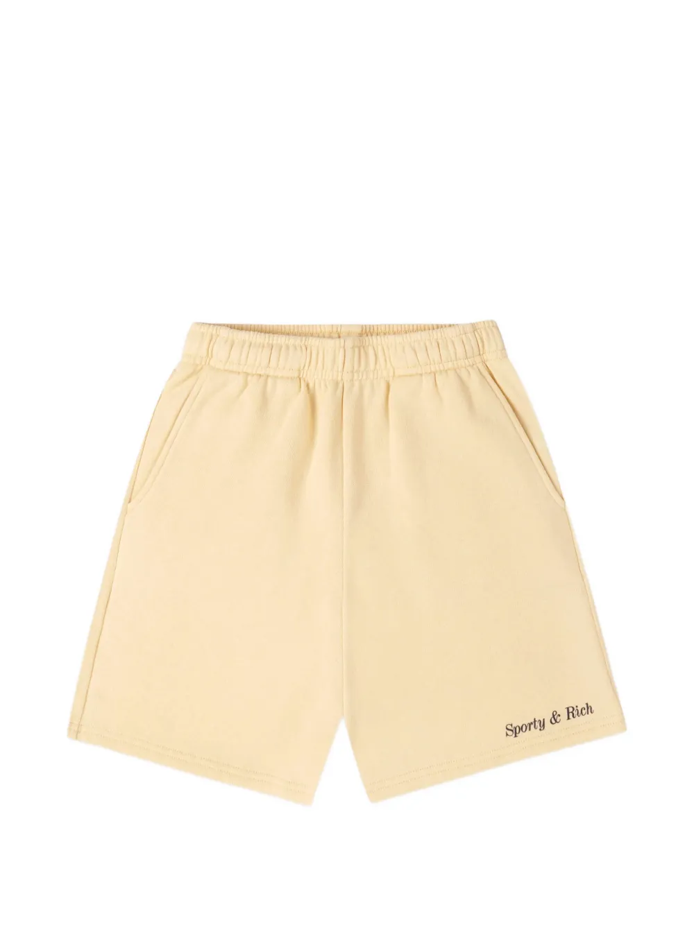 SPORTY & RICH KIDS logo-print elasticated-waist shorts - Giallo