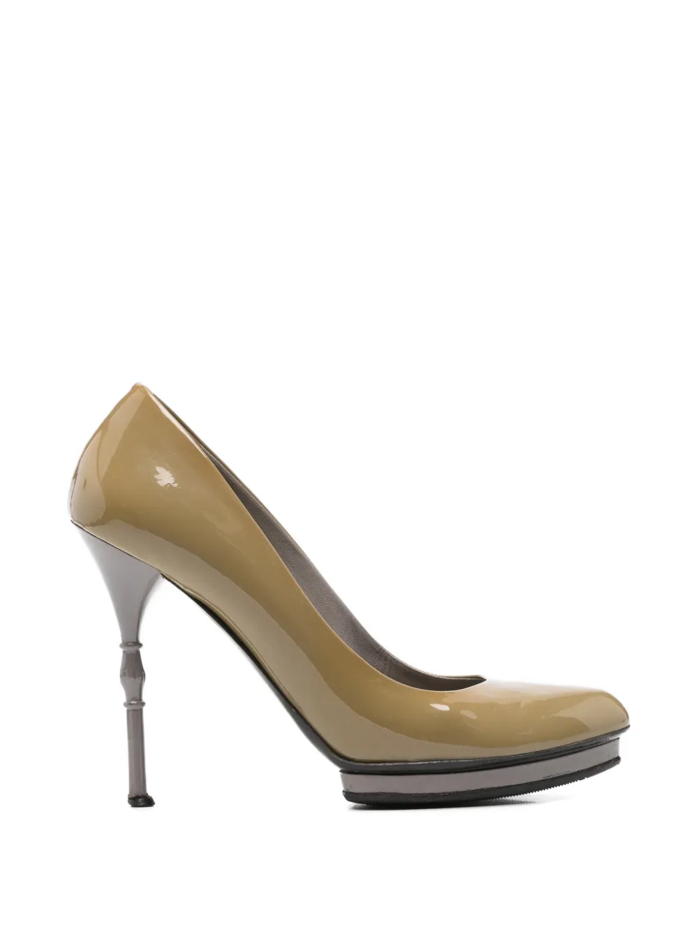 Gucci Pre-Owned 2010 Bamboo-effect platform pumps - Nude