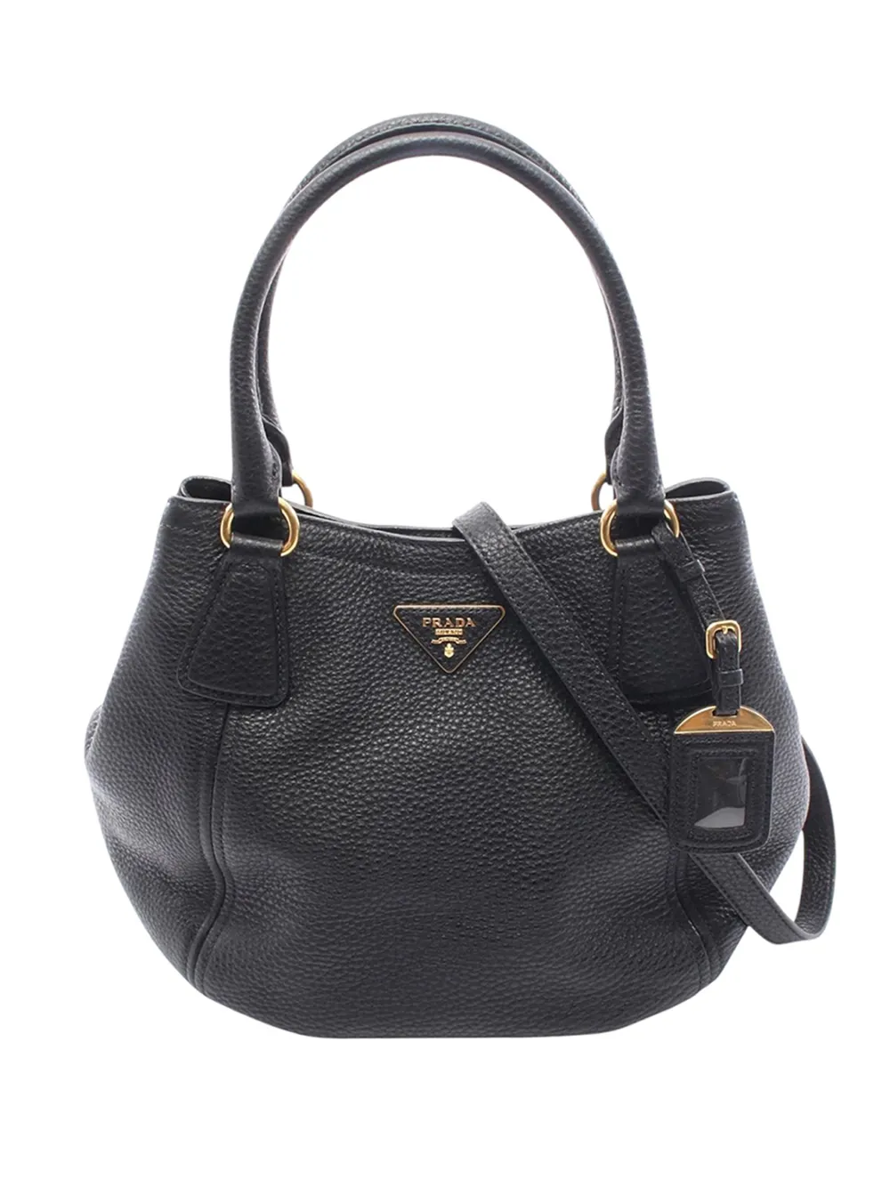 Prada Pre-Owned 2010-2026 Vitello Daino satchel - Nero