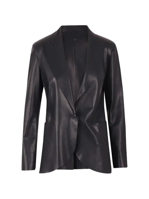 Salvatore Santoro notched-lapels leather jacket