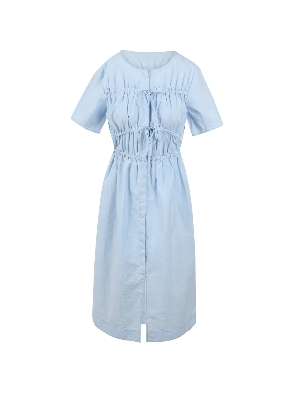 Jovonna ruched tie-fastening midi dress - Blau
