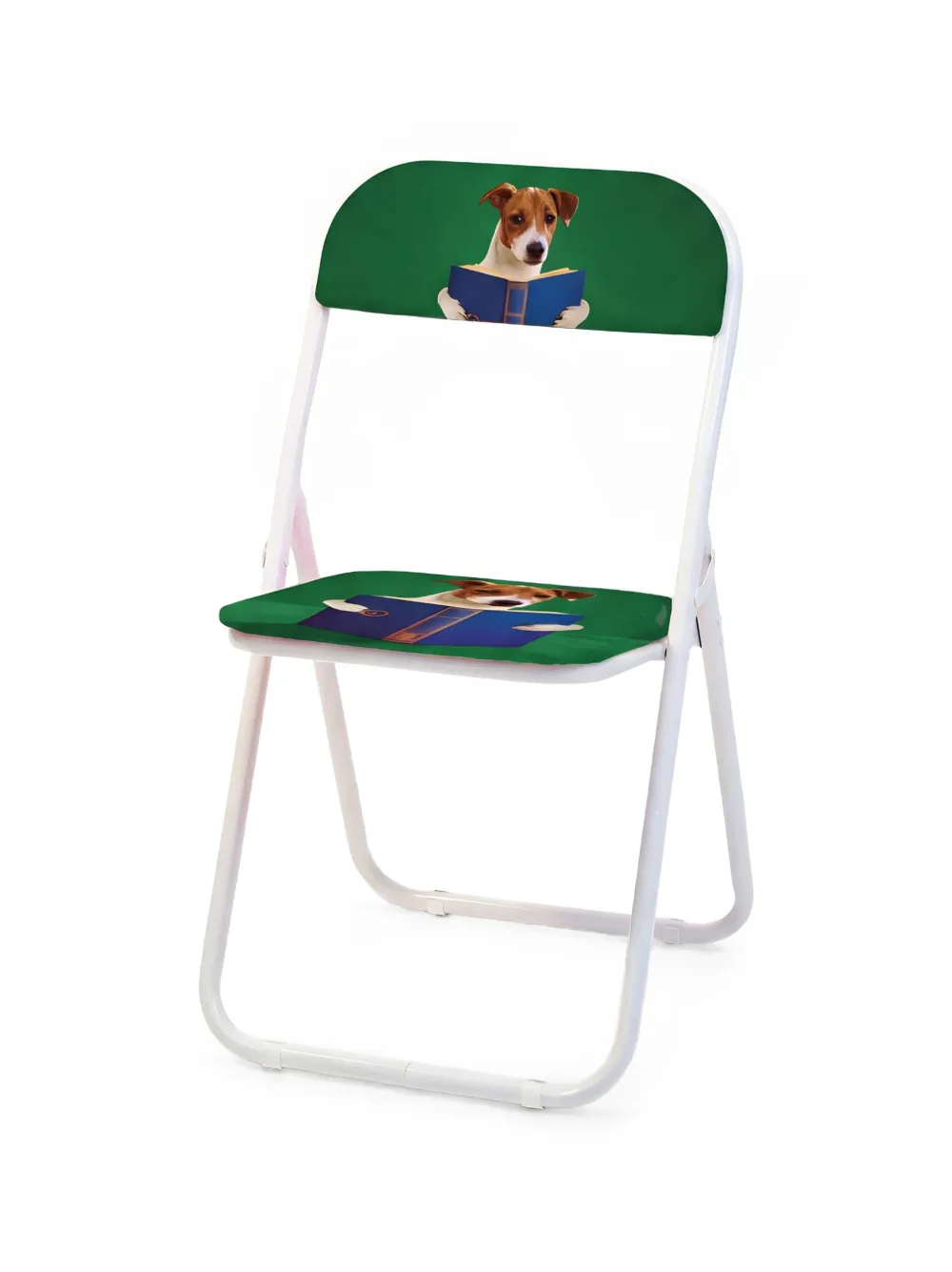 Seletti Toiletpaper Nerdy Dog folding chair - Bianco