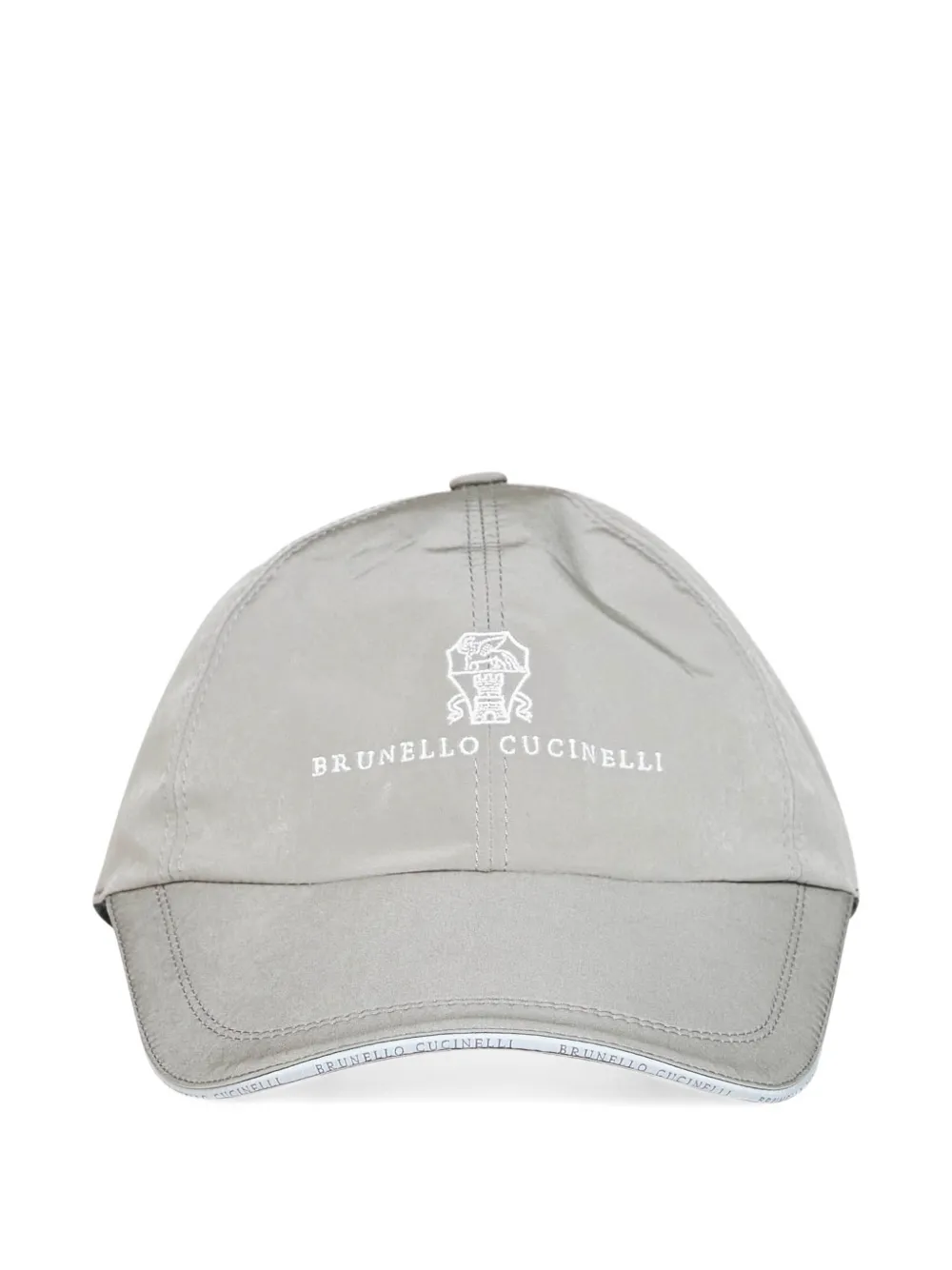 Brunello Cucinelli embroidered Solomeo baseball cap - Grau