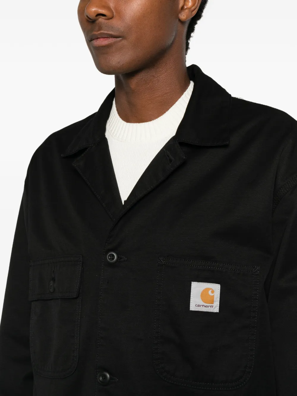 Carhartt WIP Brader katoenen twilljack Zwart