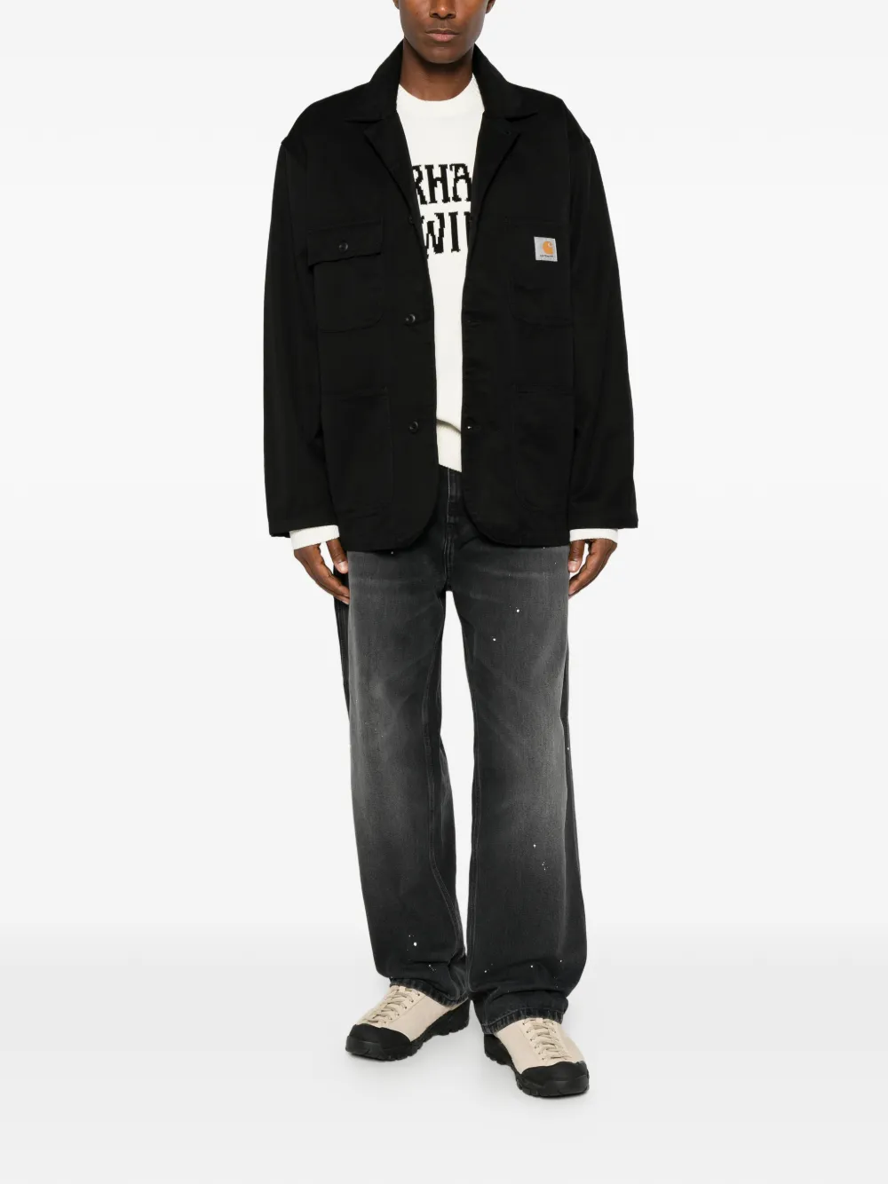 Carhartt WIP Brader katoenen twilljack Zwart