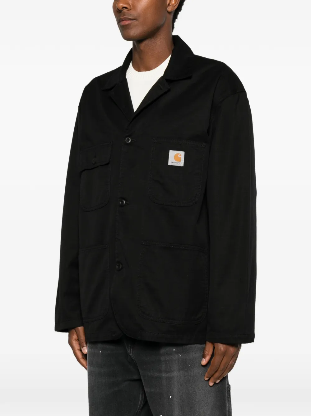 Carhartt WIP Brader katoenen twilljack Zwart