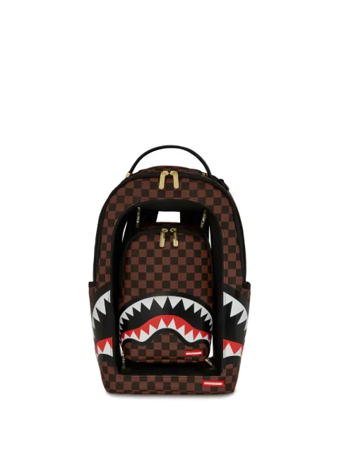 sprayground kid sac à dos à motif de requin et carreaux