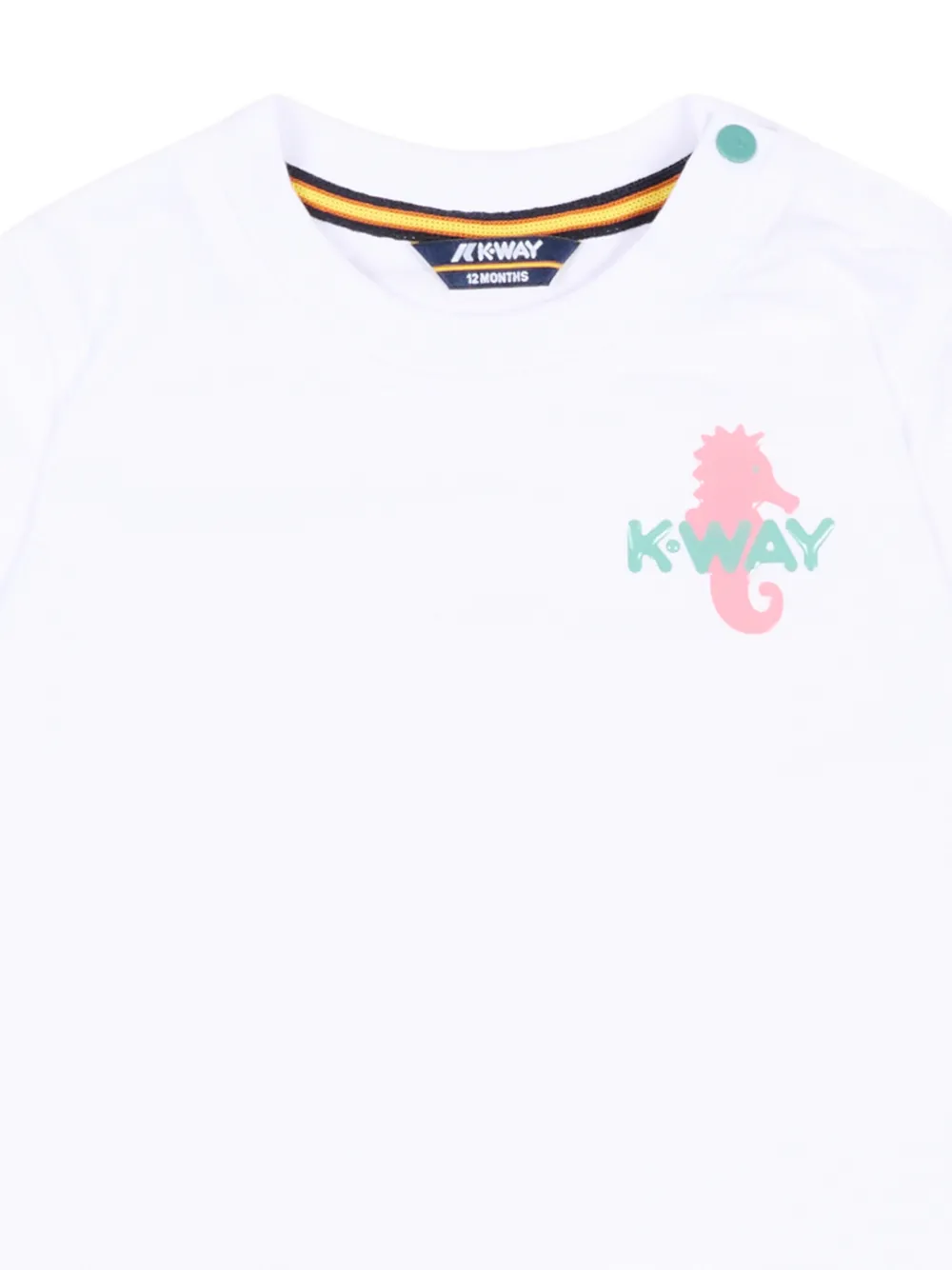 K Way Kids Pete T-shirt met print Wit