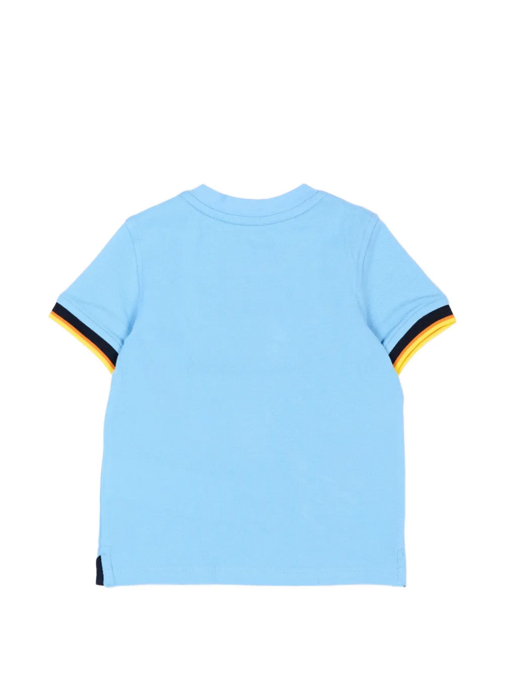 K Way Kids T-shirt met logopatch en gestreepte afwerking Blauw